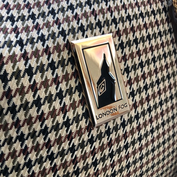 London Fog Chelsea Lites Houndstooth Travel Satchel Bag - Picture 5 of 13